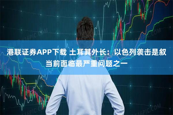 港联证券APP下载 土耳其外长：以色列袭击是叙当前面临最严重问题之一
