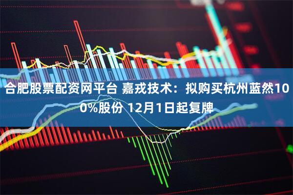 合肥股票配资网平台 嘉戎技术：拟购买杭州蓝然100%股份 12月1日起复牌